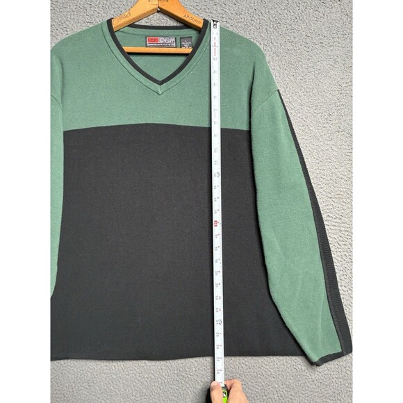 Vintage 90s Structure Sport Boxy Stripe Knit Sweater / Sweatshirt Y2K Vtg Large - Picture 11 of 12